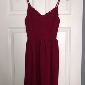 Lacy Burgundy Dress